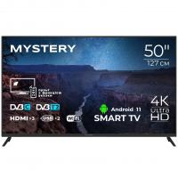 Телевізор 50" Mystery MTV-5060UDT2 4K/Android 11/DVB-T2/2xUSB 2.0/3хHDMI/CI-слот/Wi-Fi/Black