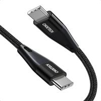 Кабель Choetech USB 2.0 Type-C M-M, 1.2 м, (60W) оплетення, чорний