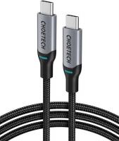 Кабель Choetech USB3.1 Type-C M-M, 1.8 м, PD100W, оплетення, чорний