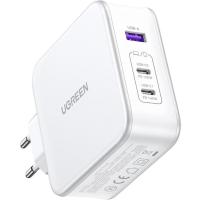 Зарядний пристрій UGREEN GanTech USB-A+2*USB-C 140W White with USB-C to USB-C Cable 1.5M CD289/15339