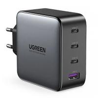 Зарядний пристрій UGREEN CD226 4xUSB 100W GaN (3хUSB-C+USB-A) + Cable, Сірий