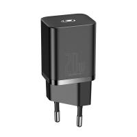 Зарядний пристрій Baseus 1xUSB 20W (USB-C) + Cable Type-C, Чорний