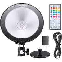 Освітлювач LED для web-трансляцій Godox CL10 Ambient Light, 10W, USB, Bluetooth, IR-пульт, 39 ефектів