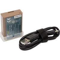 Акумуляторна батарея PowerPlant TLP-E10 1020mAh з кабелем Type-C, для Canon