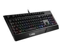 Клавіатура мембранна MSI Vigor GK20 UA 104key, USB-A, EN/UKR/RU, ColorLED, чорний