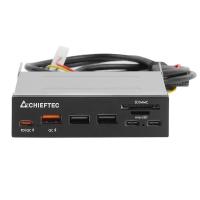 Мультипортовий адаптер CRD-908H Chieftec, Card Reader 2x USB3.2, 2x Type-C,1x PD3.0, 1x QC3.0 USB, внутрішній, 3.5