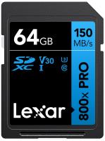 Карта пам'яті Lexar Blue 800x PRO SDXC UHS-I 64GB U3 V30 R150 MB/s