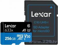 Карта пам’яті Lexar microSDXC 256GB UHS-I W/ADAPTER (LSDMI256BB633A)