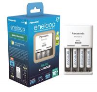 Зарядний пристрій Panasonic Basic Charger + Акумулятор Eneloop NI-MH  AAA 800 мАг, 4 шт (K-KJ51MCD04E)