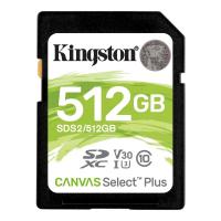 Карта пам'яті Kingston Canvas Select Plus SDXC 512GB UHS-I, U3, V30 R100MB/s W85MB/s