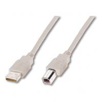 Кабель USB-A > USB-B синхронізації, DIGITUS, 3м, бежевий