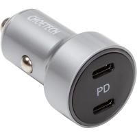 Автомобільний зарядний пристрій Choetech 2xUSB Type-C, 40W, PD