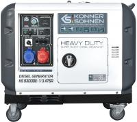 Генератор дизельний Konner&Sohnen KS 9300DE-1/3 ATSR,230/400В,6.5/6.0кВт, 7.5/7.0кВт, 1/3Фази, АВР(ATS), електростартер, 168кг