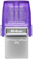 Накопичувач Kingston 64GB USB 3.2 Type-A Gen1 + Type-C DT microDuo 3C R200MB/s