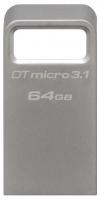 Накопичувач Kingston 64GB USB 3.2 Type-A Gen1 DT Micro R200MB/s Metal
