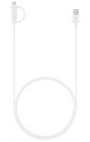Кабель USB-A > USB-С/microUSB заряджання/синхронізації Samsung 1.5м, Type-C, білий