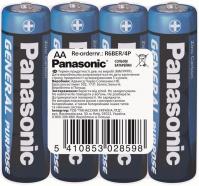 Батарейка Panasonic GENERAL PURPOSE вугільно-цинкова AA(R6) плівка, 4 шт.
