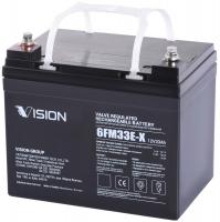 Акумуляторна батарея Vision FM, 12В, 33А•год, AGM