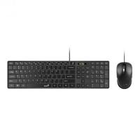Комплект клавіатура та миша Genius SlimStar C-126, EN/UKR/RU, чорний