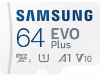 Карта пам'яті Samsung Evo Plus microSDXC 64GB C10 UHS-I R130MB/s + SD-адаптер