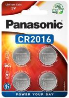 Батарейка Panasonic літієва CR2016 блістер, 4 шт