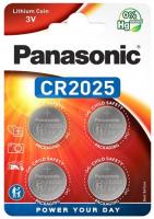 Батарейка Panasonic літієва CR2025 блістер, 4 шт