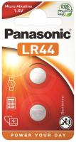 Батарейка Panasonic лужна LR44 (A76, AG13, G13A, PX76, GP76A, RW82) блістер, 2 шт