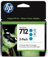 Картридж HP 712 DesignJet T230/T630 Cyan 3-Pack 29-ml