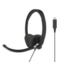 Гарнітура комп'ютерна стерео On-Ear Koss CS300, USB, Uni Mic, 2.4м, Чорний
