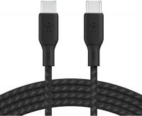 Кабель USB-C > USB-C заряджання/синхронізації Belkin 3м, 100Вт, Type-C, плетений, чорний