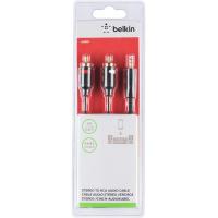 Кабель jack 3.5 > 2xRCA (M/M) Belkin, 2м, чорний