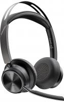 Гарнітура комп'ютерна стерео On-ear Poly Voyager Focus 2, USB-A, Bluetooth, всеспрямований, ANC, Acoustic fence,  чорний