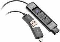 Перехідник Poly DA85-M USB > QD з вбудованим пультом керування для гарнітур EncorePro, USB-A, USB-C, Microsoft Teams, чорний