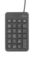 Клавіатура мембранна Trust Xalas USB-A Numeric Keypad 23Key, USB-A, чорний