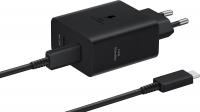 Зарядний пристрій мережевий Samsung 50Вт 2xUSB-С, кабель USB-C > USB-C, 1.8м, чорний