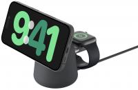 Зарядний пристрій бездротовий Belkin 2в1 MagSafe iPhone/Watch/AirPods, Charcoal Mass