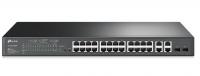 Комутатор TP-LINK SL2428P 24xFE(24xPoE), 4xSFP, 250Вт, Некерований