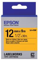 Картридж зі стрічкою Epson LK4YBP принтерів LW-300/LW-400/ LW-400VP/LW-600P/ LW-700/LW-Z710/LW-900P/ LW-1000P/LW-Z5000BE Pastel Black/Yellow 12mm/9m