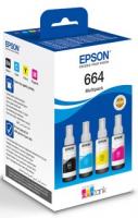 Контейнери з чорнилом Epson T664 EcoTank  L110/L120/L121/ L1300/L1455/L210/L300/L3050/ L3060/L3070/L355/L382/L386/L486/ L550/L605/L655/ L364/L132/L222/L312/ L366/L456/L566 Multipack (C,M,Y,Bk)