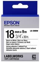 Картридж зі стрічкою Epson LK5WBW принтерів LW-400/LW-400VP/ LW-600P/LW-700/LW-Z710/ LW-900P/LW-1000P/LW-Z5000BE Strng adh Blk/Wht 18mm/9m