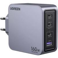 Зарядний пристрій Ugreen 4xUSB 160W (3xUSB-C + USB-A) Gan Nexode Pro X763 (сірий)