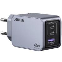 Зарядний пристрій Ugreen 3xUSB 65W (2хUSB-C+USB-A) Gan Nexode Pro X755 (Сірий)