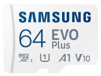 Карта пам'яті Samsung EVO Plus microSDXC 64GB UHS-I A1 V10 R160MB/s + SD-адаптер