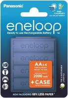 Акумулятор Panasonic Eneloop NI-MH AA 2000mAh, 4 шт, з кейсом для зберігання