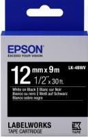 Картридж зі стрічкою Epson LK4BWV принтерів LW-300/LW-400/LW-400VP /LW-600P/LW-700/LW-Z710/LW-900P /LW-1000P/LW-Z5000BE Vivid White/Black 12mm/9m