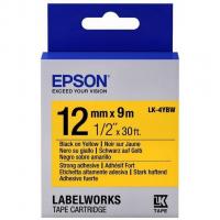 Картридж зі стрічкою Epson LK4YBW9 принтерів LW-300/LW-400 /LW-400VP/LW-600P/LW-700/LW-Z710/LW-900P /LW-1000P/LW-Z5000BE Strng adh Blk/Yell 12mm/9m