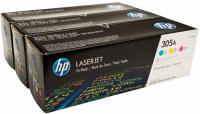 Комплект картриджів HP 305A CLJ M351/M375/M475/M451 (CE411A,CE412A,CE413A) CYM (3*2600 стор) Потрійна упаковка