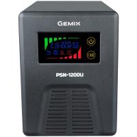 ДБЖ Gemix PSN-1200U, 1200VA/800W 12V/220V, 7/13/18A, 3*Schuko, без АКБ