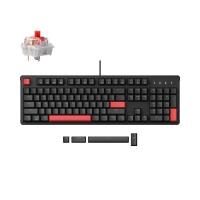 Клавіатура механічна Lemokey X3 104Key, Keychron Brown, USB-A, QMK/VIA, Hot-Swap, EN/UKR, RGB, чорний