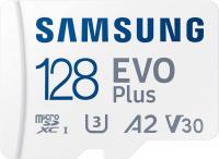 Карта пам'яті Samsung Evo Plus microSDXC 128GB UHS-I U3, V30, A2 R160 MB/s + адаптер SD